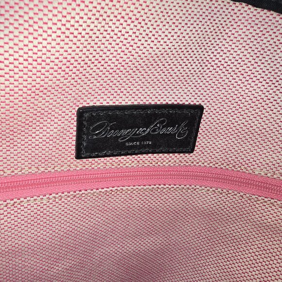 Dooney & Bourke Large Black Signature / Logo Canvas Shoulder Tote Bag - Picture 12 of 15